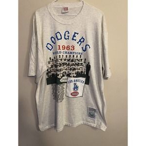 Long Gone Cooperstown Collection 1963 Los Angeles Dodgers T-Shirt XL VTG MLB 90s